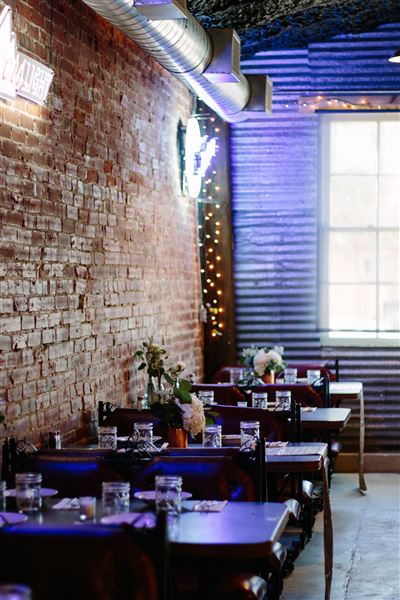 Burton Roadhouse (1/31/2019 - Credits: Interiors by Peachy Val Photography; vintage exterior photo courtesy of Burton Heritage Society; current exterior photo by Rene Gomez; band interior by Mark Herman Reyes)