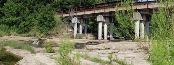 Brazos River at FM 4 Bridge (7/16/2019)
