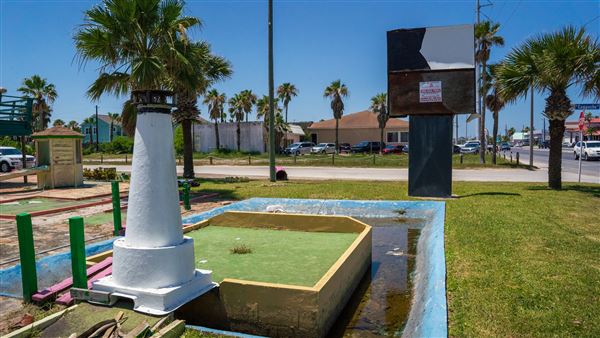 Abandoned Mini Golf Course (6/2/2023 - Credits: South Padre Island Convention and Visitor Bureau)