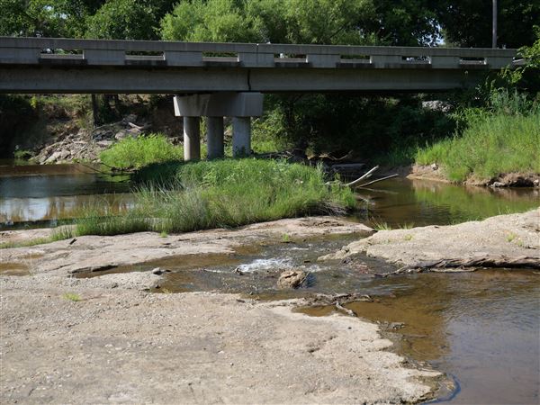 Brazos River at FM 4 Bridge (7/16/2019)