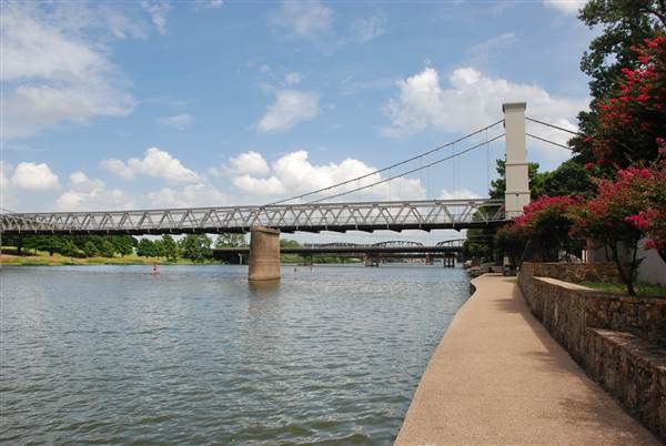 Waco Suspension Bridge and Waco Riverwalk (6/19/2014)