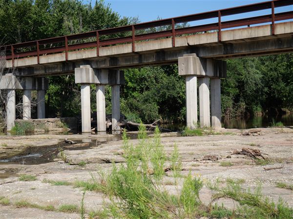 Brazos River at FM 4 Bridge (7/16/2019)
